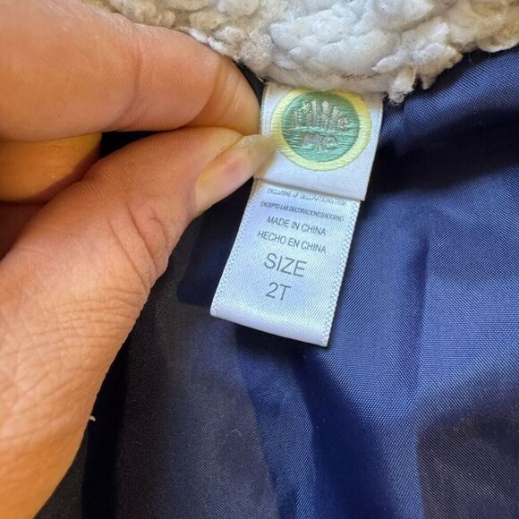 Bundle of 2 Little Me Boy Jacket Corduroy Fleece brwn jacket/Nike blue sweater - Picture 8 of 13